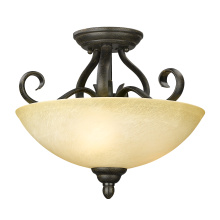 Golden Canada 1567-SF PC - Wry Lighting Riverton 3-light Semi-Flush Mount in Peppercorn
